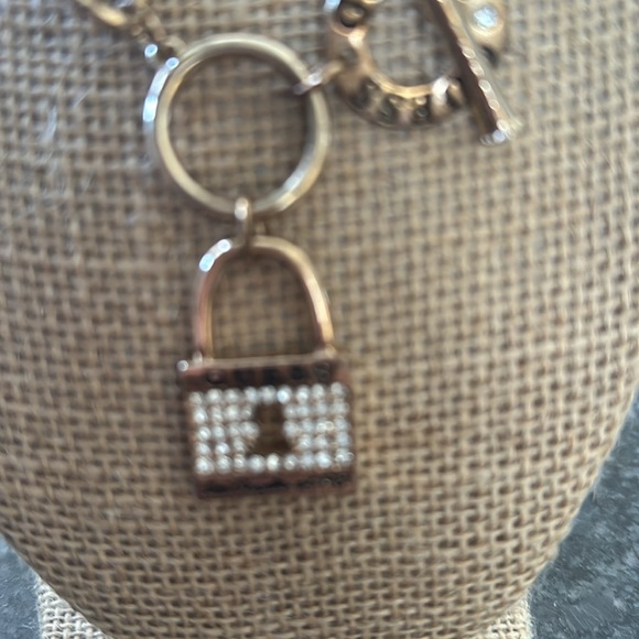 Vintage guess choker toggle locket rhinestones says guess est LA 1981 - Picture 4 of 4